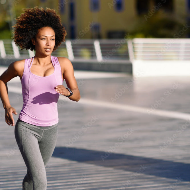 young woman jogging