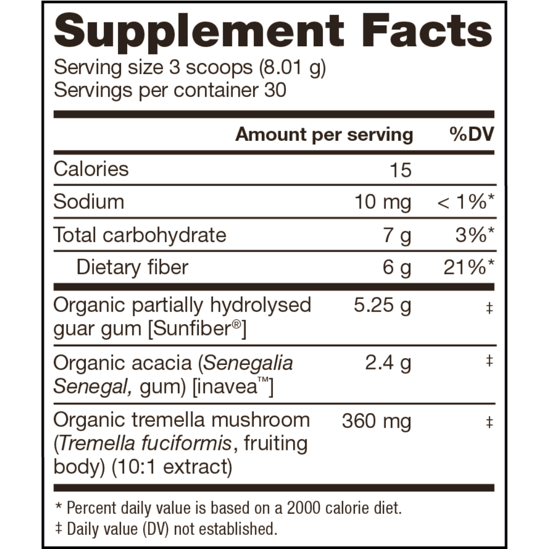 Supplement Facts table