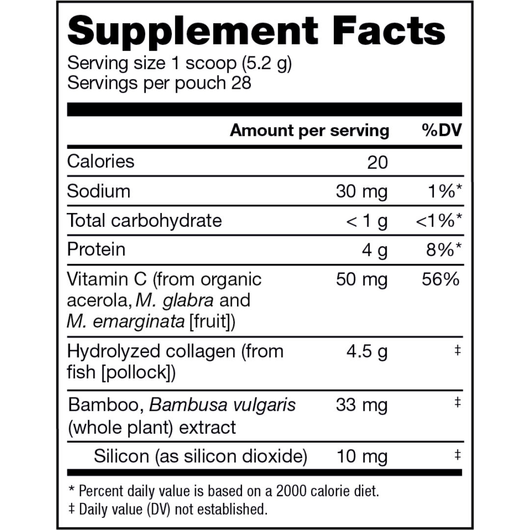 Supplement Facts table