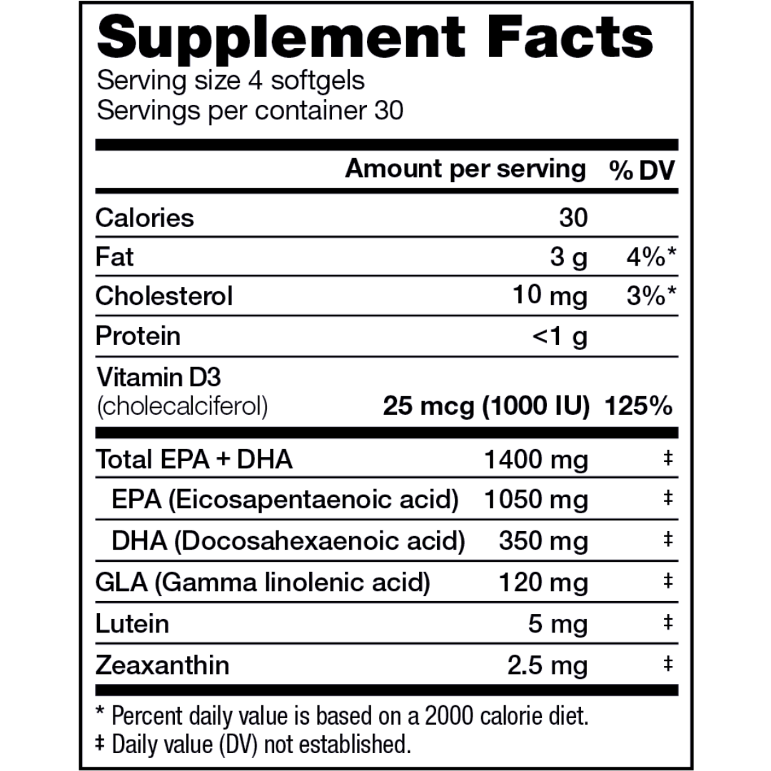 Supplement Facts table