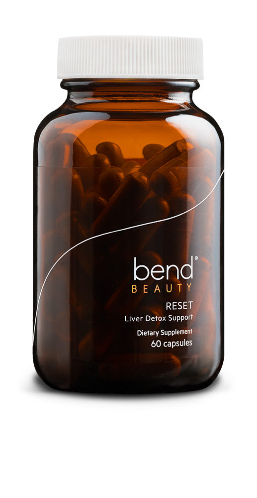 Front of RESET bottle showing Bend logo