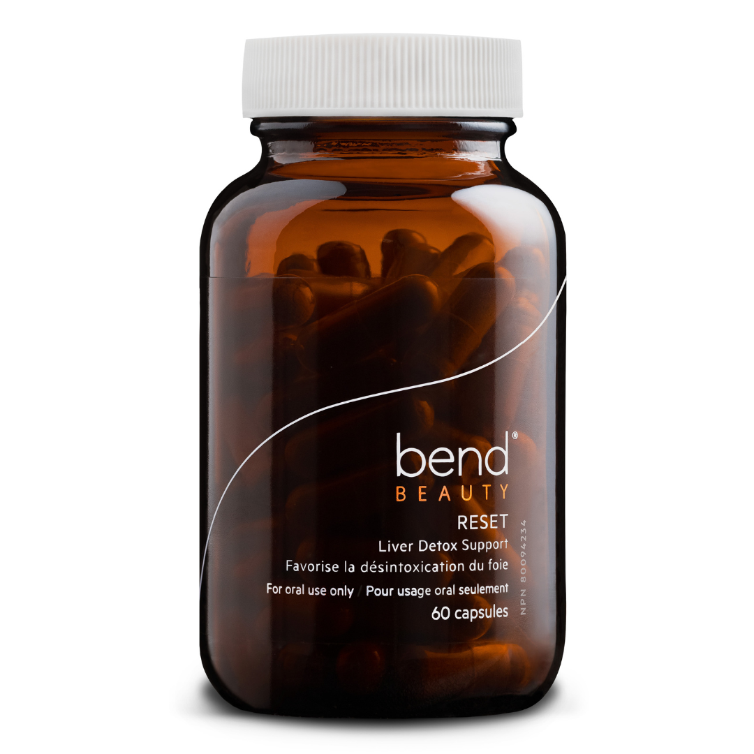 Front of RESET bottle showing Bend logo.