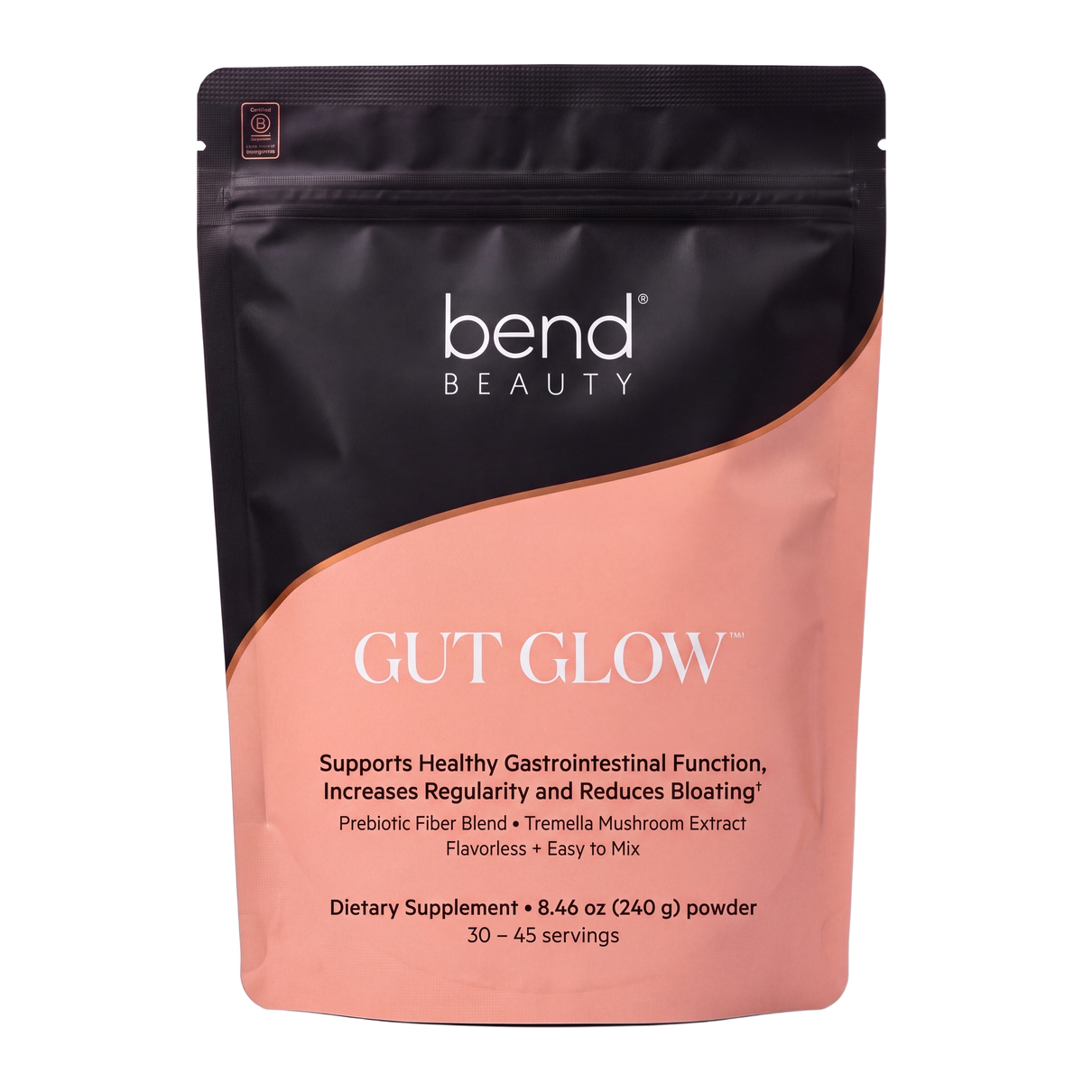 Gut Glow prebiotic fiber powder pouch