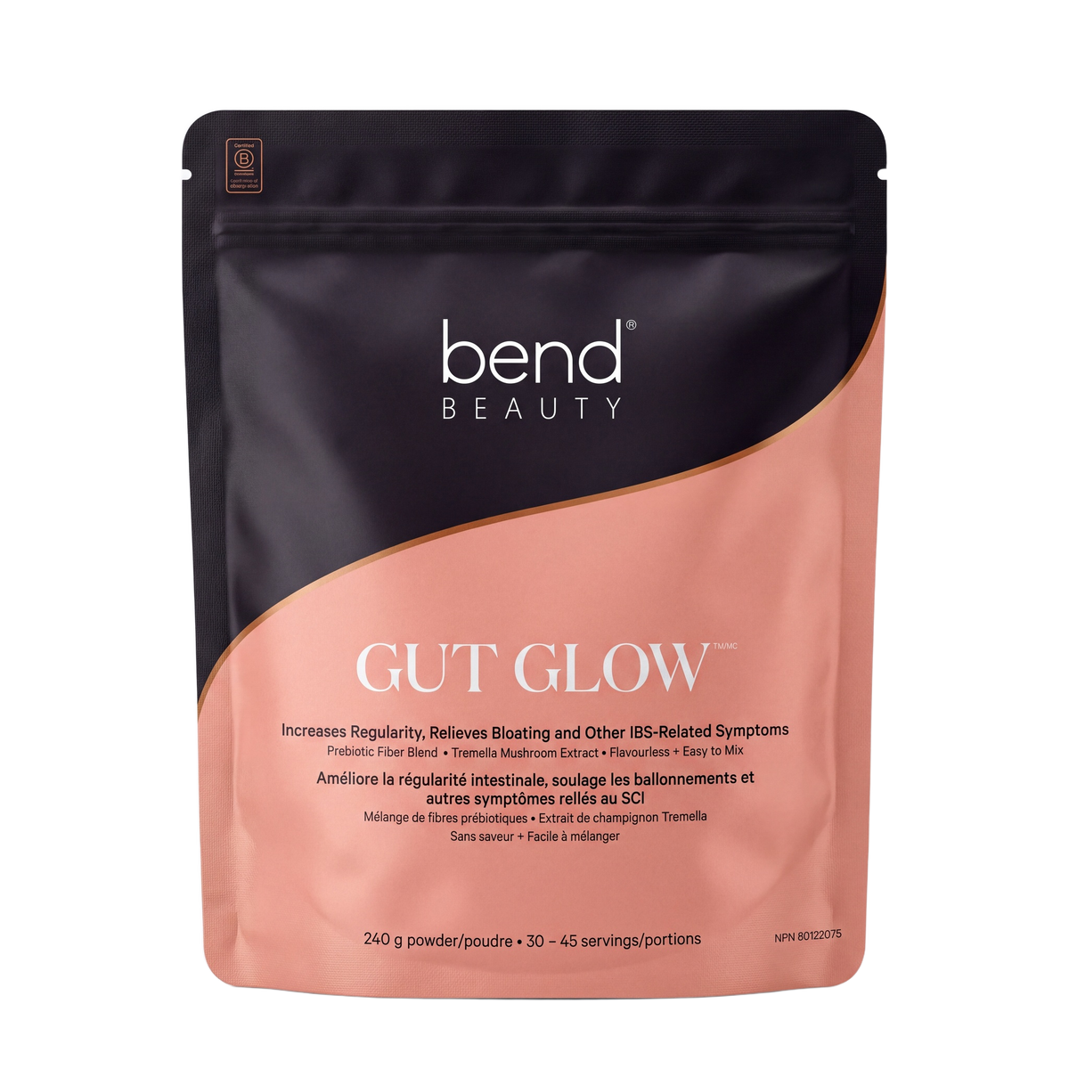 Gut Glow prebiotic fiber powder pouch, 240g