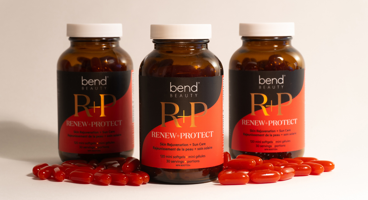 Bottles of RENEW + PROTECT with capsules
