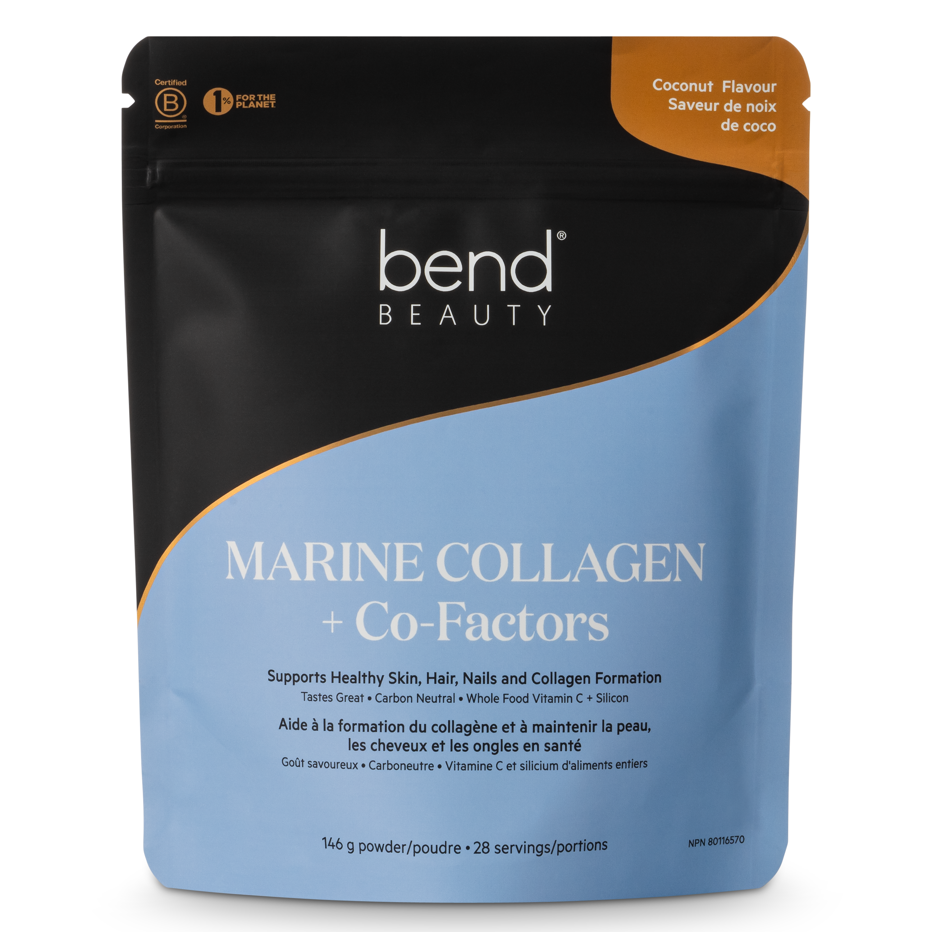 Front of collagen pouch