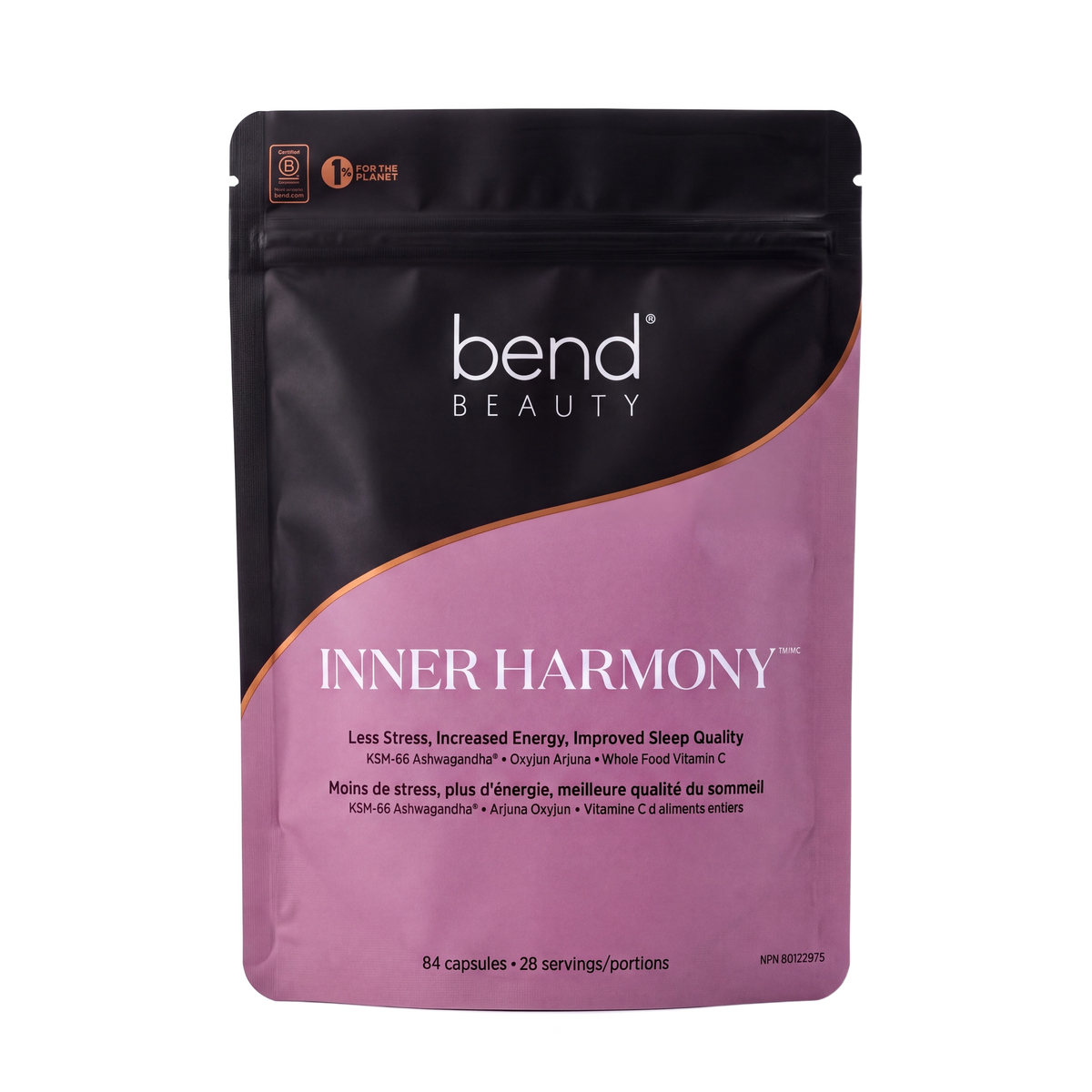 Inner Harmony adaptogen capsules pouch, 84 capsules